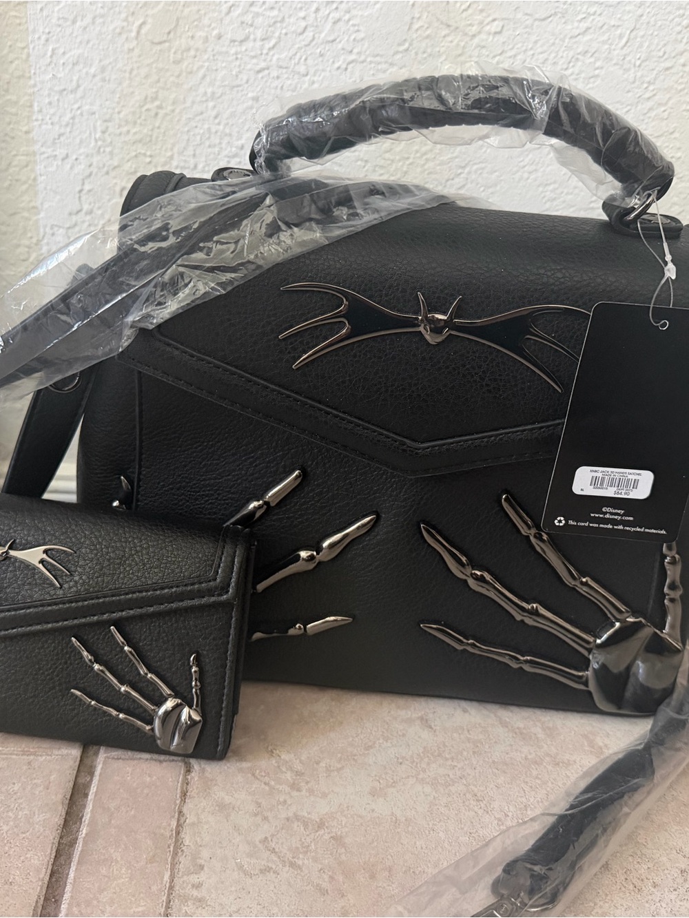 Loungefly Black Satchel and Wallet Jack Skellington, nightmare before Christmas